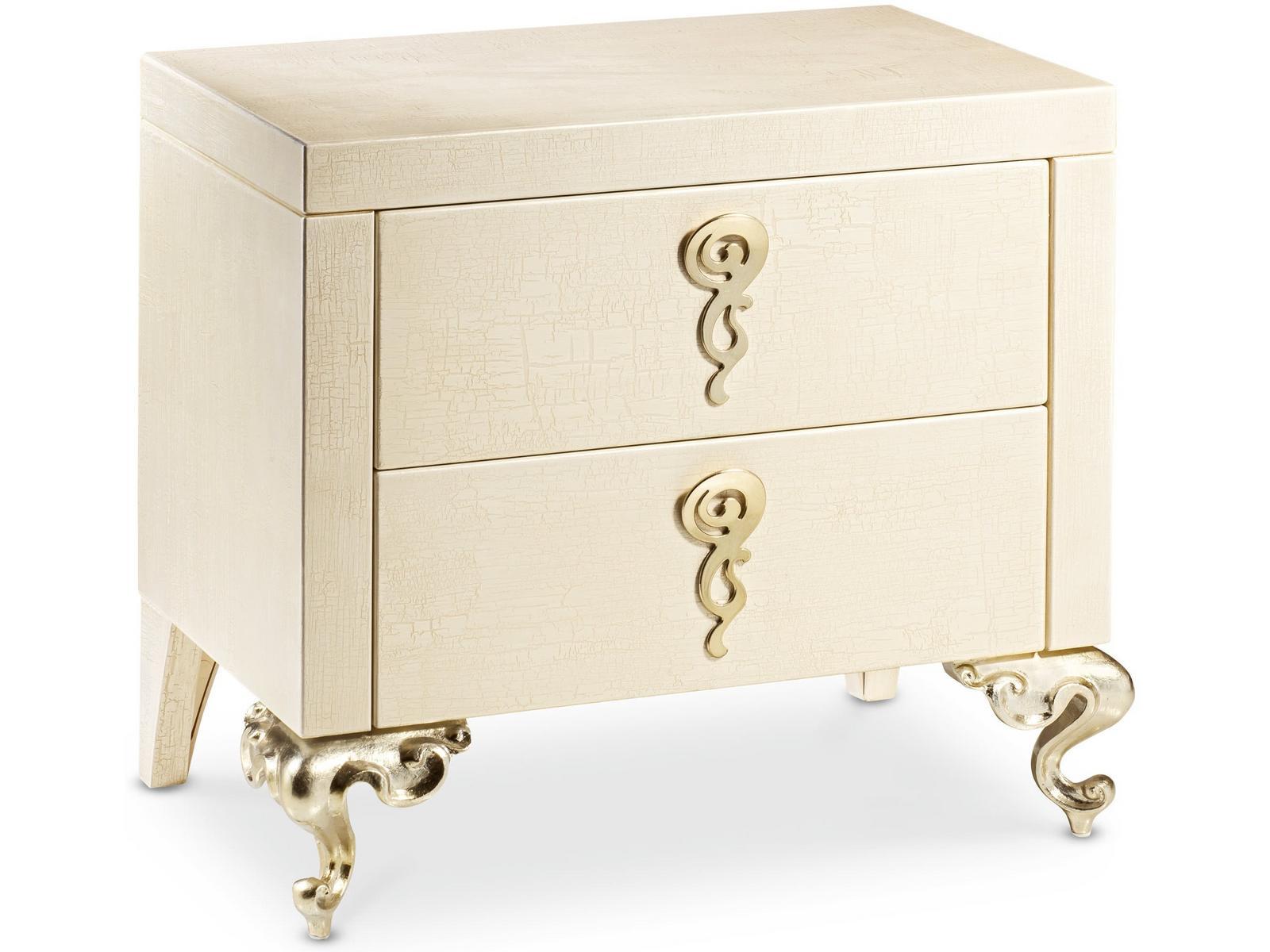 Wooden bedside table with drawers | George by Cantori