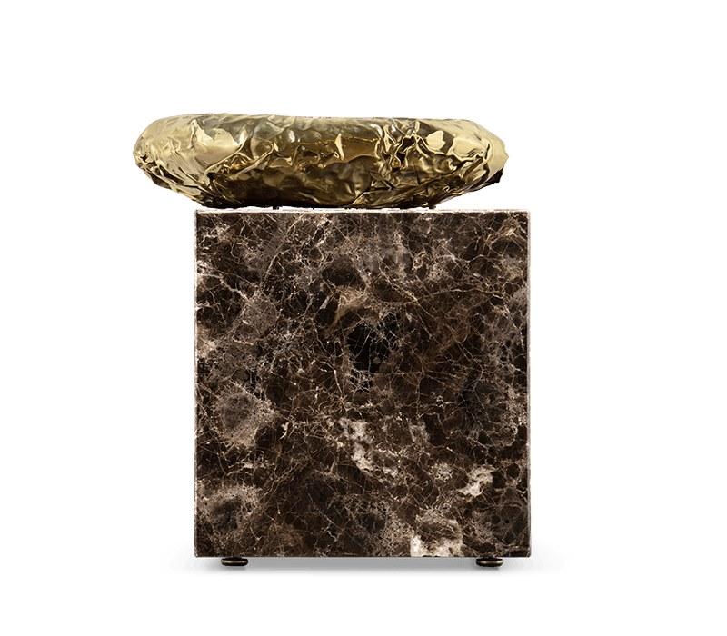 Square Dark Emperador marble coffee table | Stonehenge Dark Emperador by Boca Do Lobo