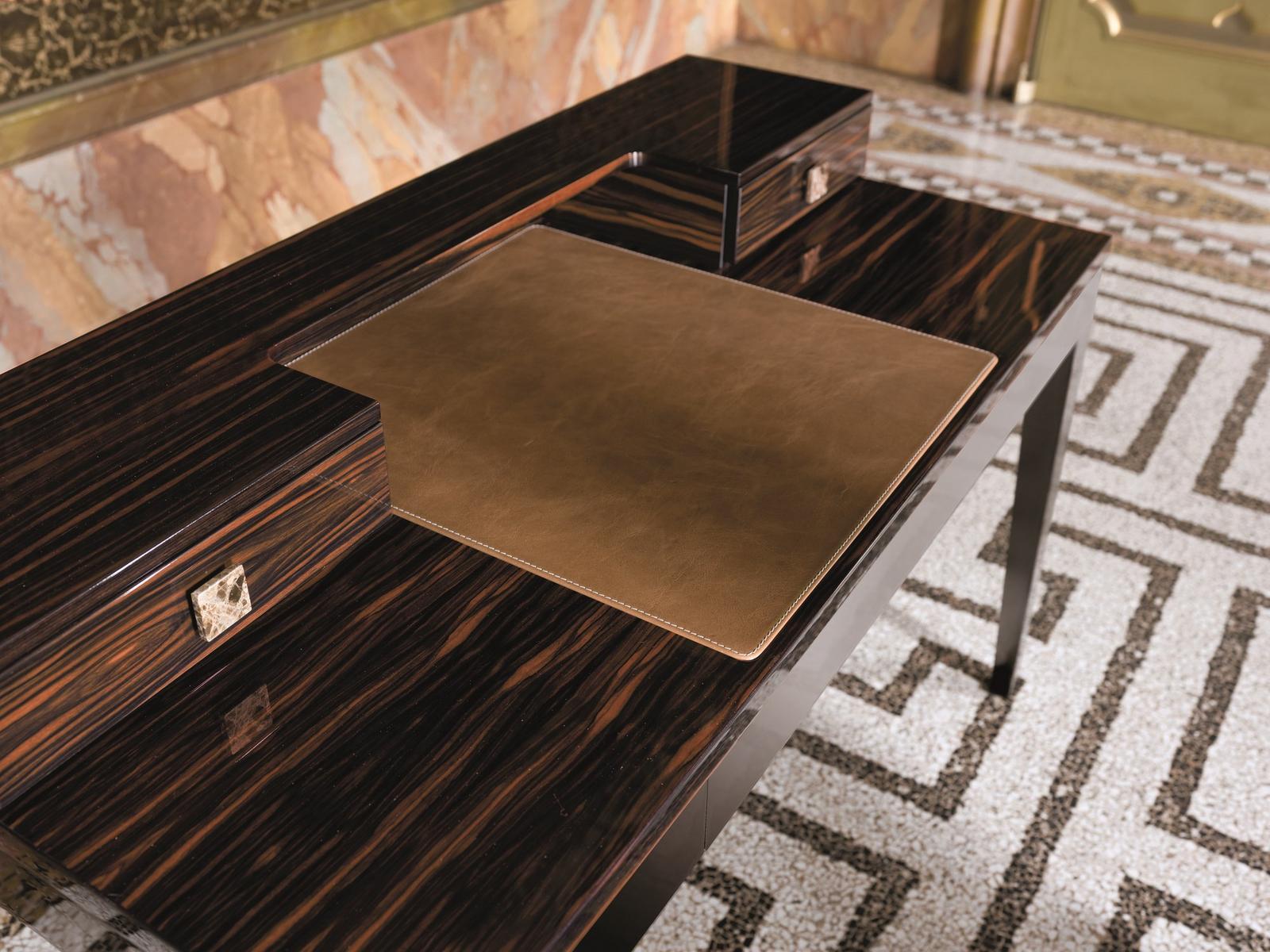 Veneer secretary desk with drawers | William by Longhi