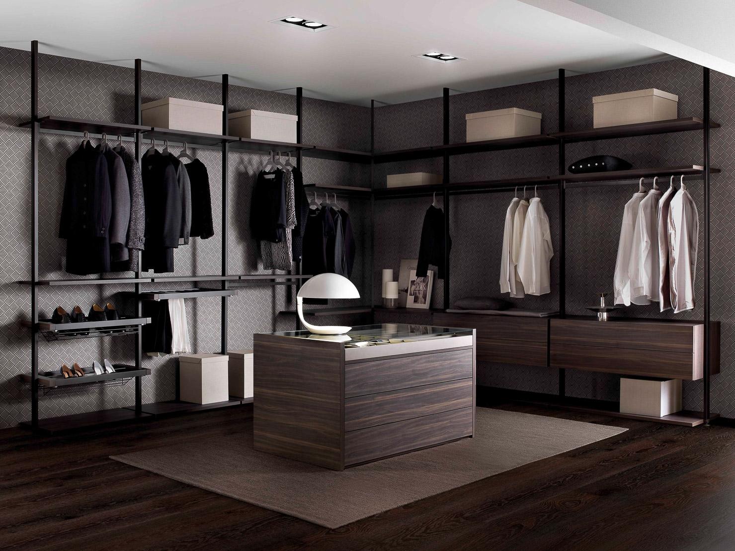 Sectional wooden walk-in wardrobe | Loft by Olivieri