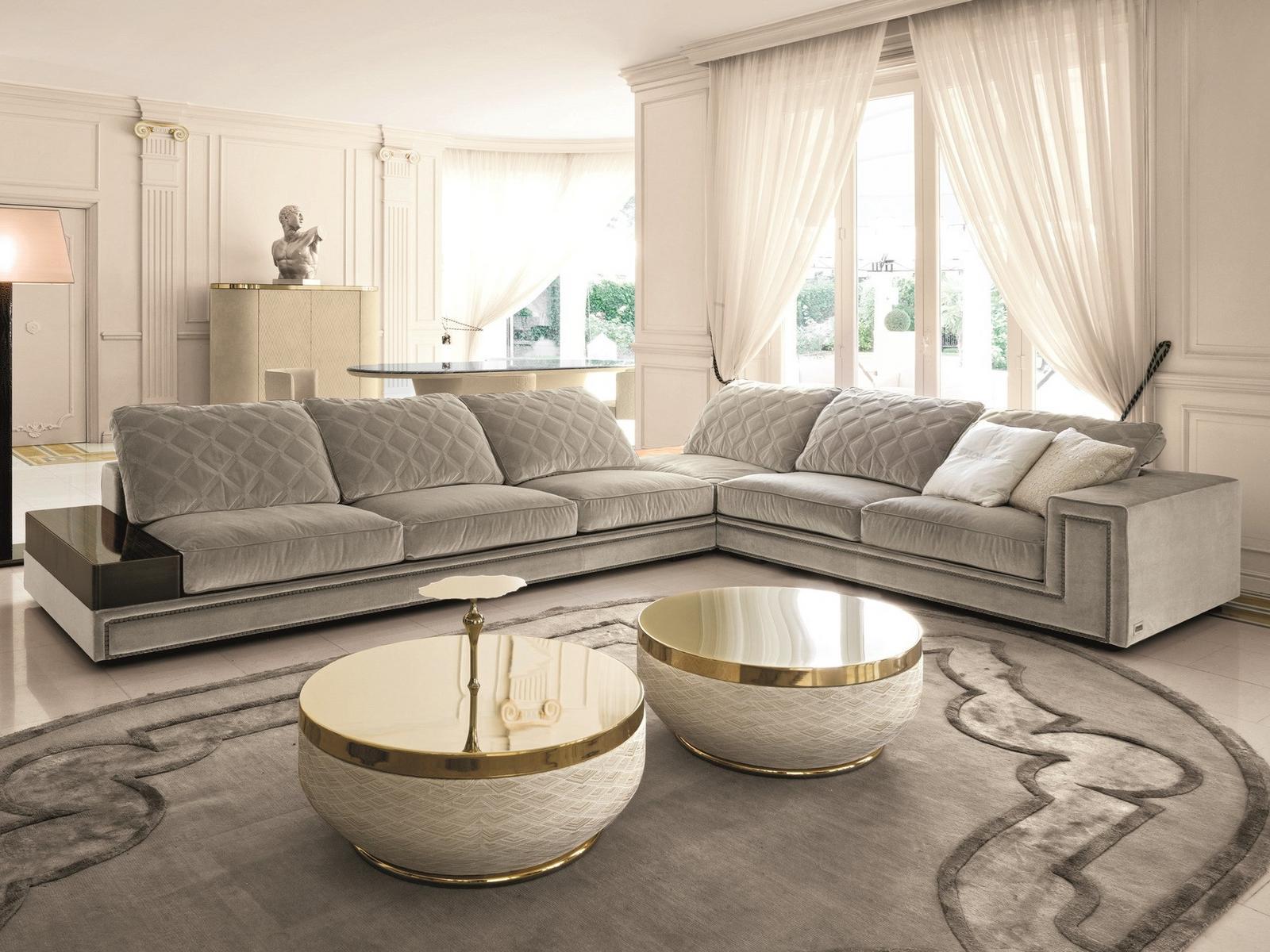 Corner nabuk sofa | Helmut by Longhi