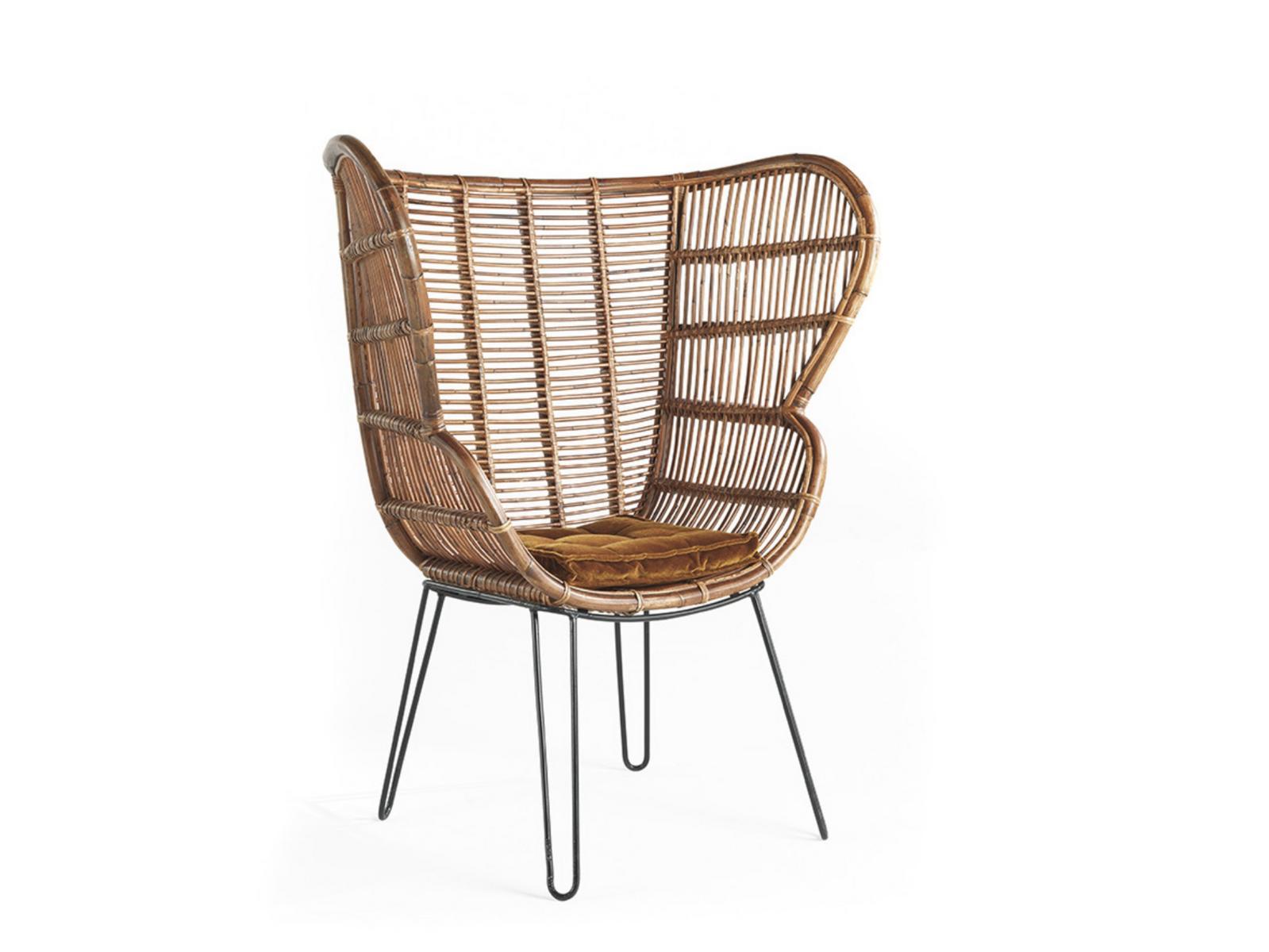 Rattan easy chair high-back | Macbeth by Gianfranco Ferre Home