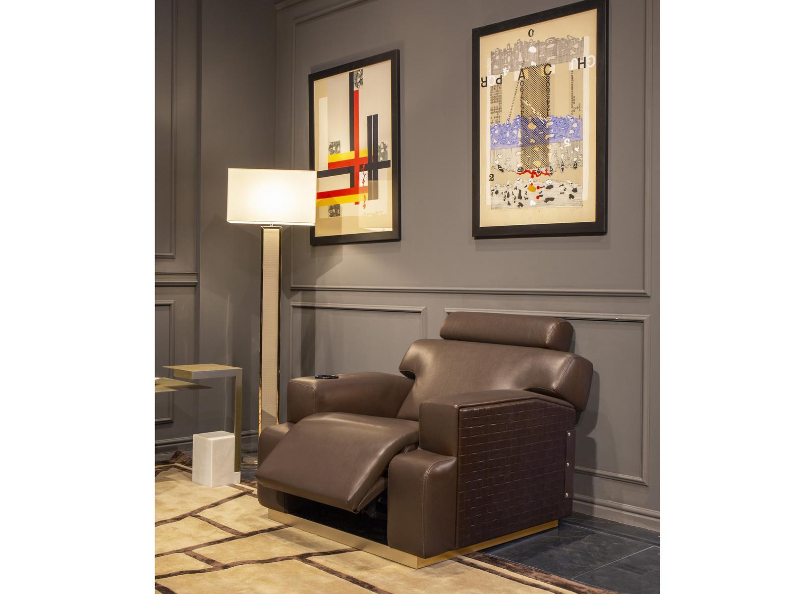 Recliner relaxing leather armchair | Bourbon by Formitalia