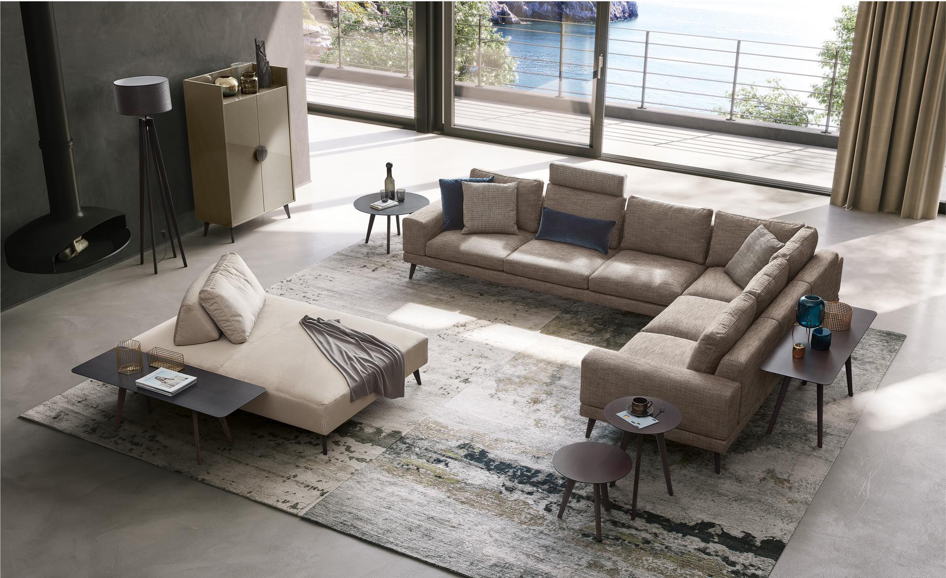 Sectional fabric sofa | Nelson by Dema