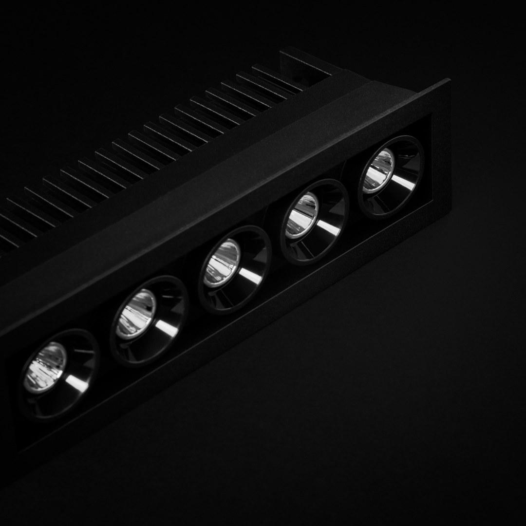 LED multiple recessed aluminium spotlight |  by Arkoslight