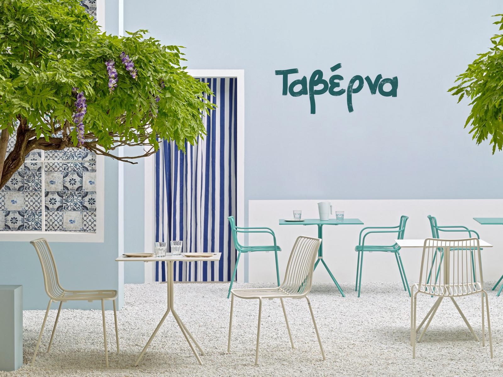 Metal garden chair with armrests | Nolita 3656 by Pedrali