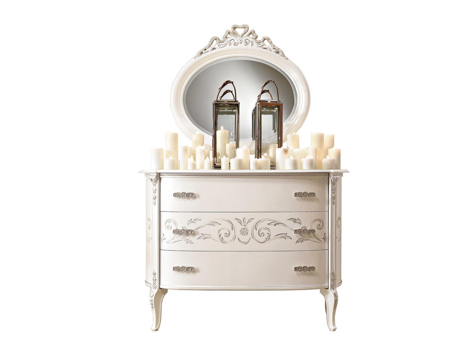 Oval framed wall-mounted wooden mirror | Fashion Time by Barnini Oseo