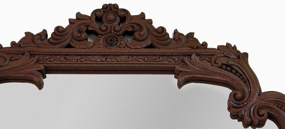 Rectangular wall-mounted framed mahogany mirror | Louis Xvi by Boca Do Lobo