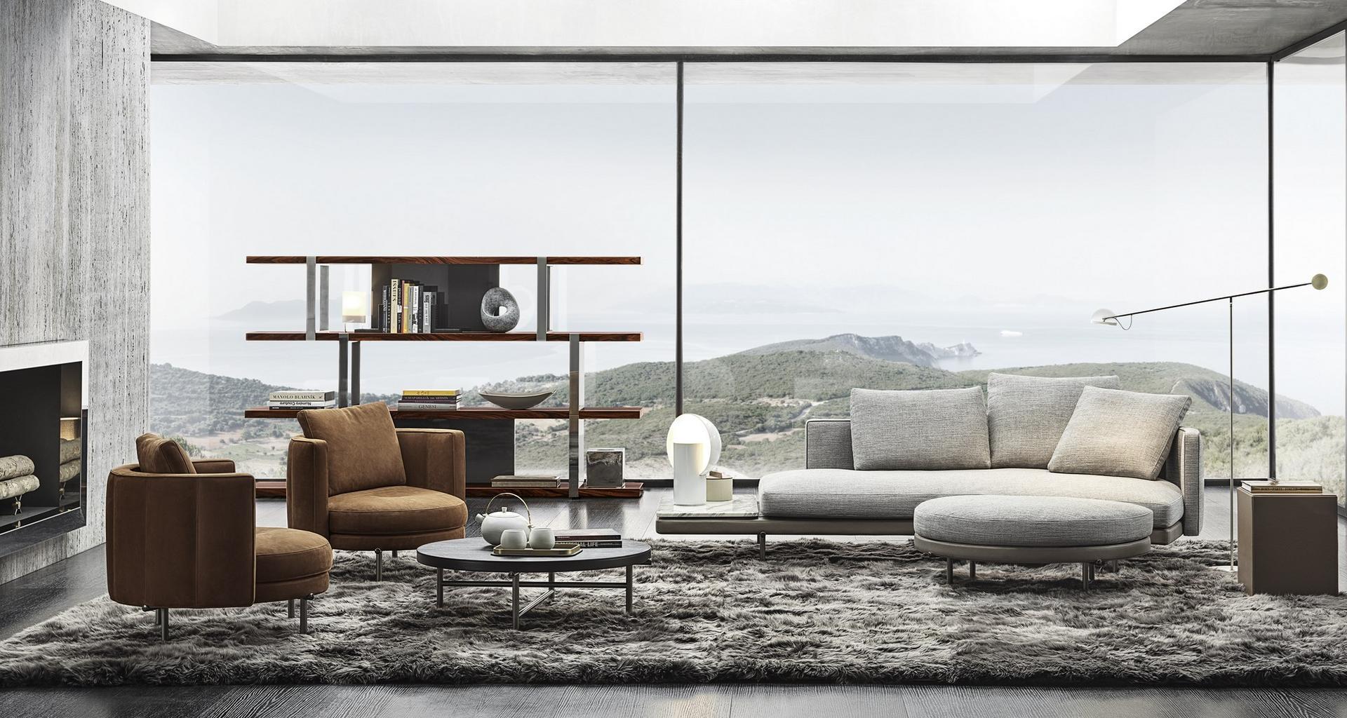 Round coffee table for living room | Torii by Minotti