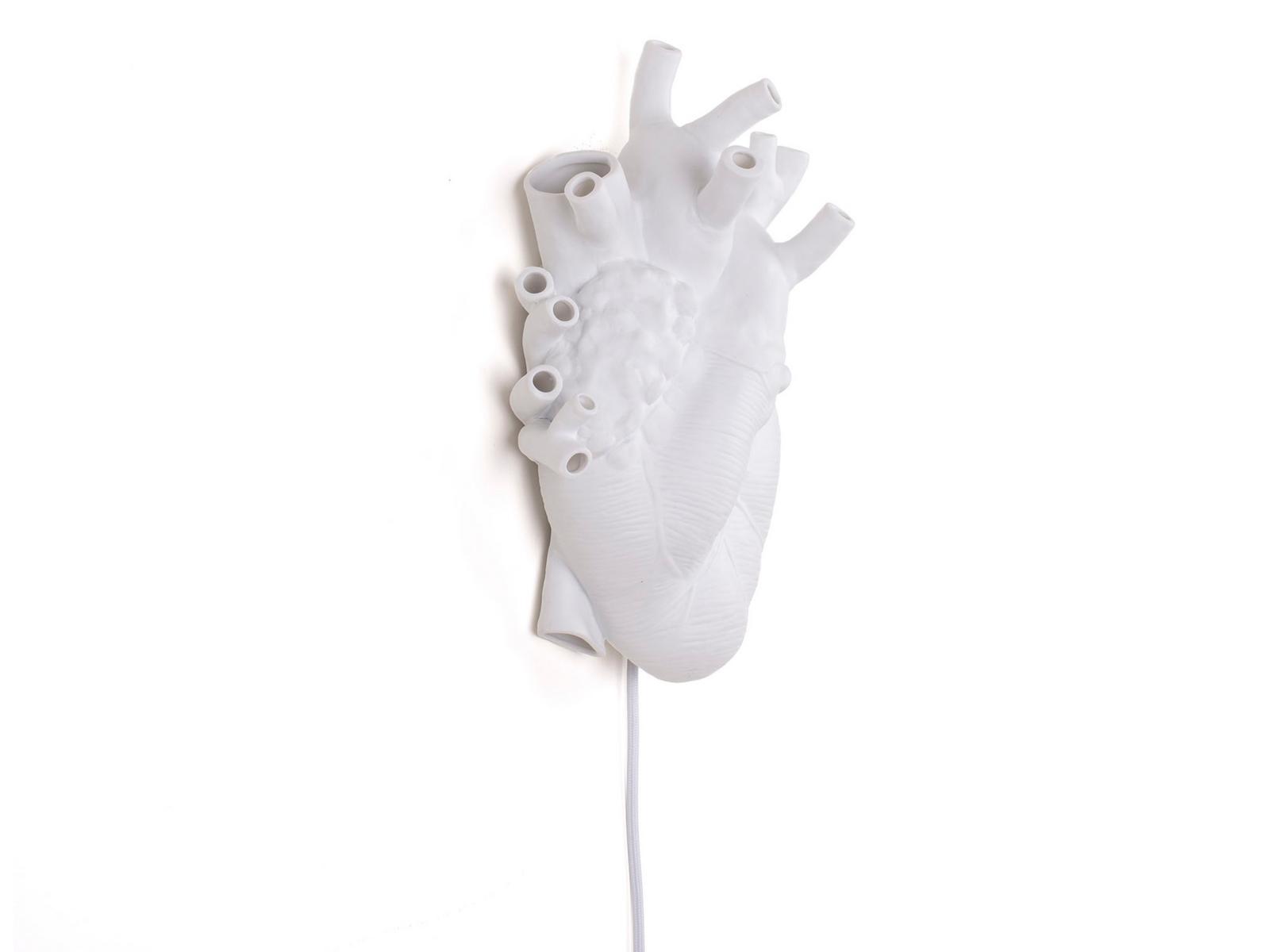 Porcelain wall lamp | Heart Lamp by Seletti