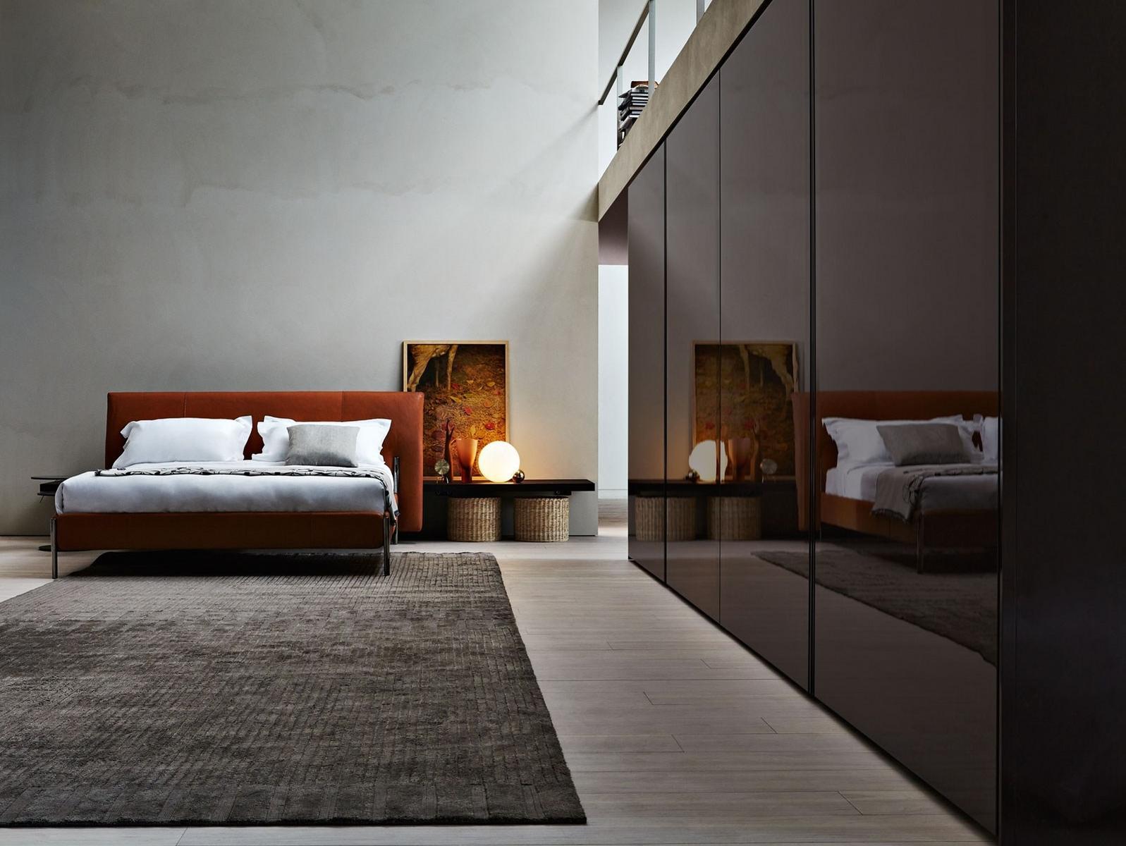 Sliding wood and glass cabinet door | Gliss Master A Filo by Molteni