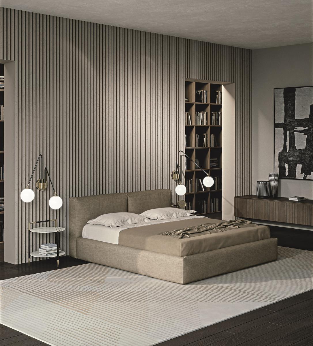 Round high side table with integrated magazine rack | Kevin by Frigerio