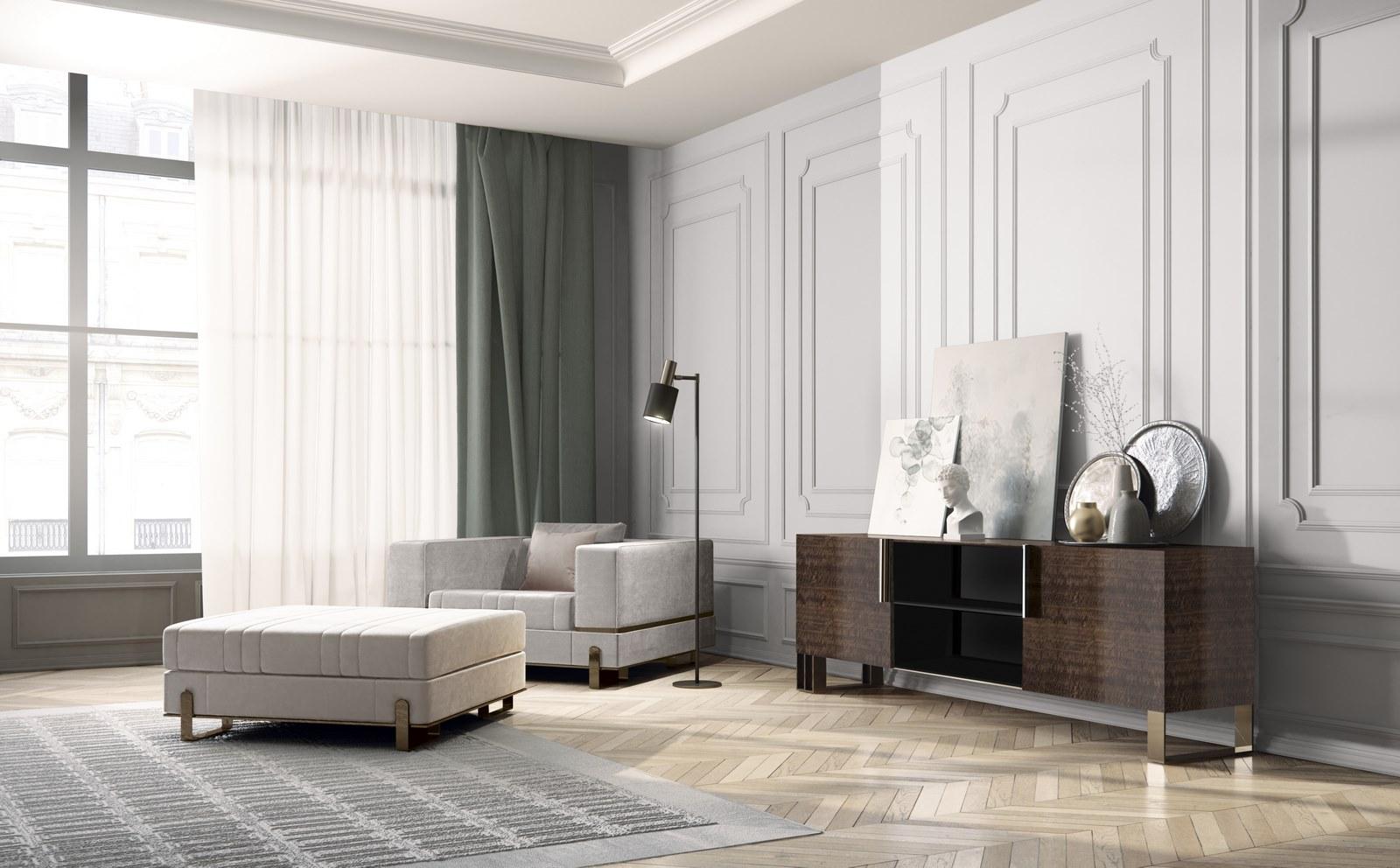 Square fabric pouf | Grand by Capital Collection