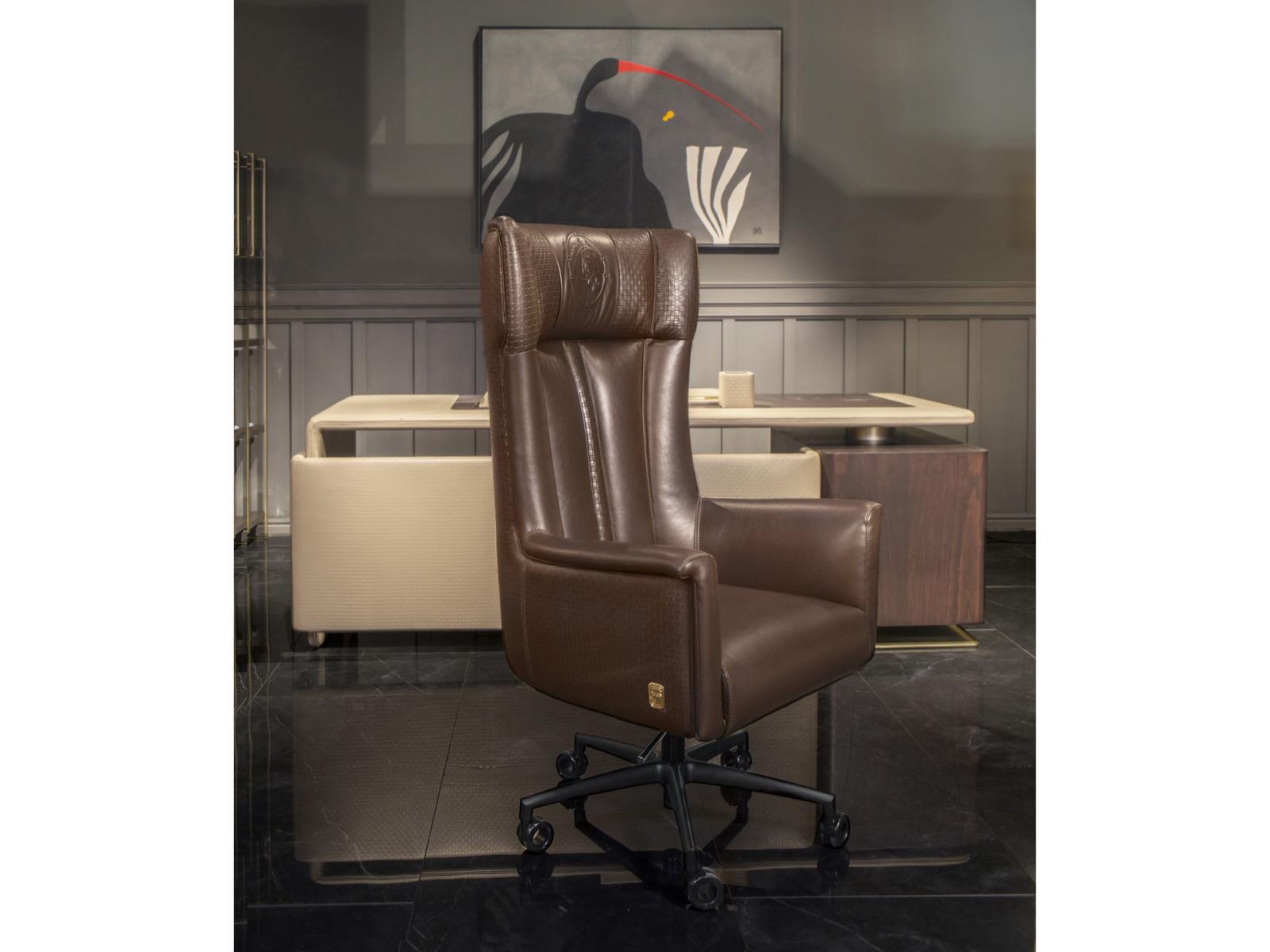 Swivel Deerskin executive chair | Kowloon by Formitalia