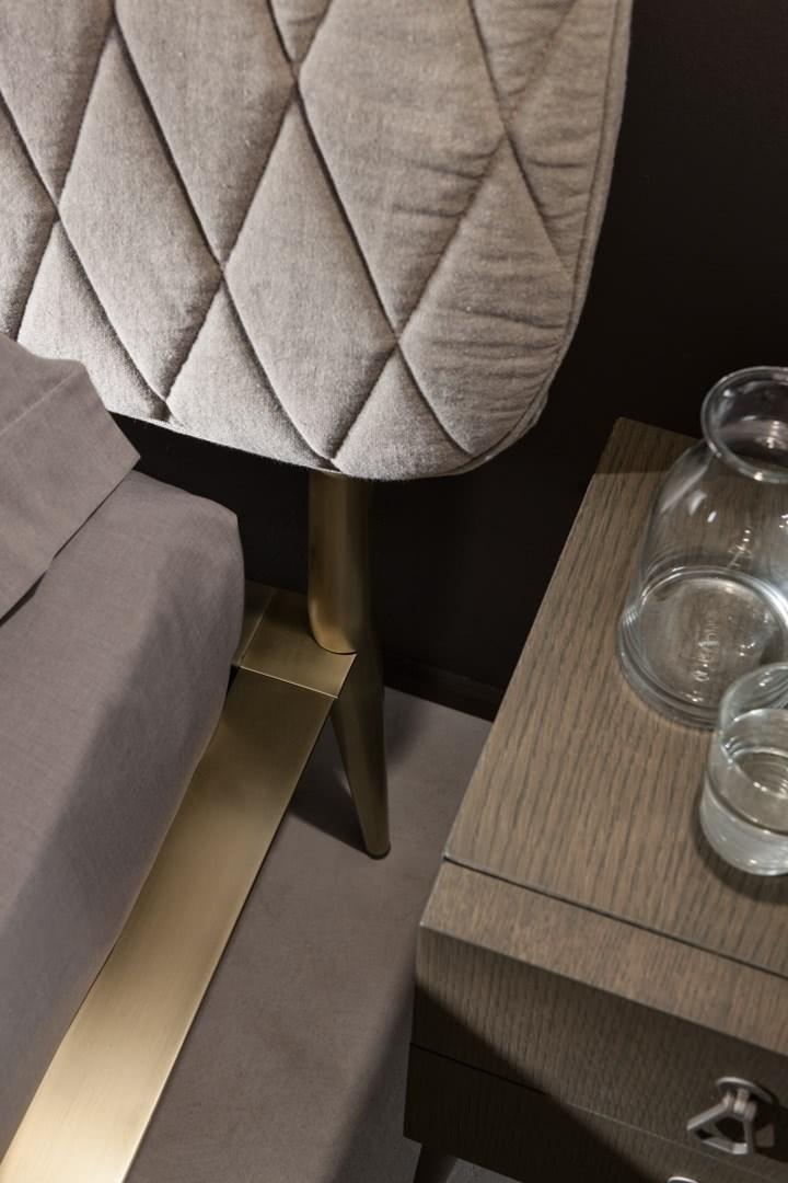 Upholstered double bed | Urbino by Cantori