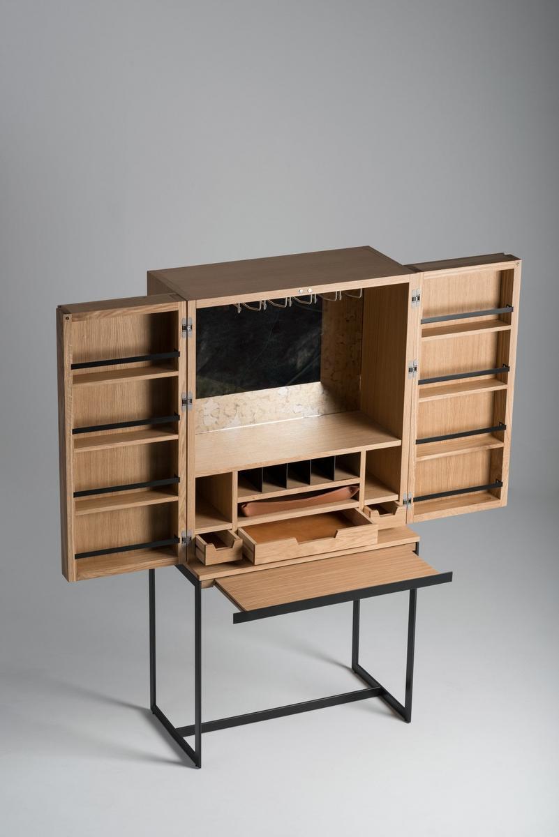 Wood veneer bar cabinet | Tury by Mantellassi 1926