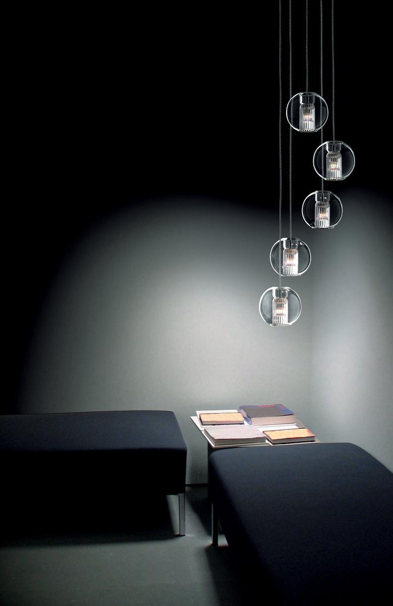 LED Borosilicate glass pendant lamp | Fairy S by Leucos