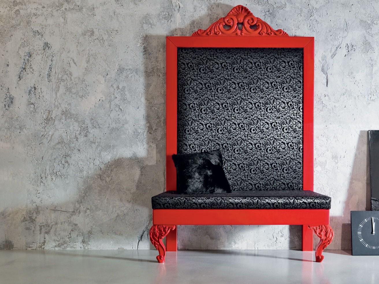 Fabric bench with back | Minimal Baroque by Modenese Gastone