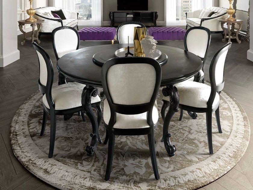 Round wooden table with Lazy Susan | Tornabuoni by Andrea Fanfani