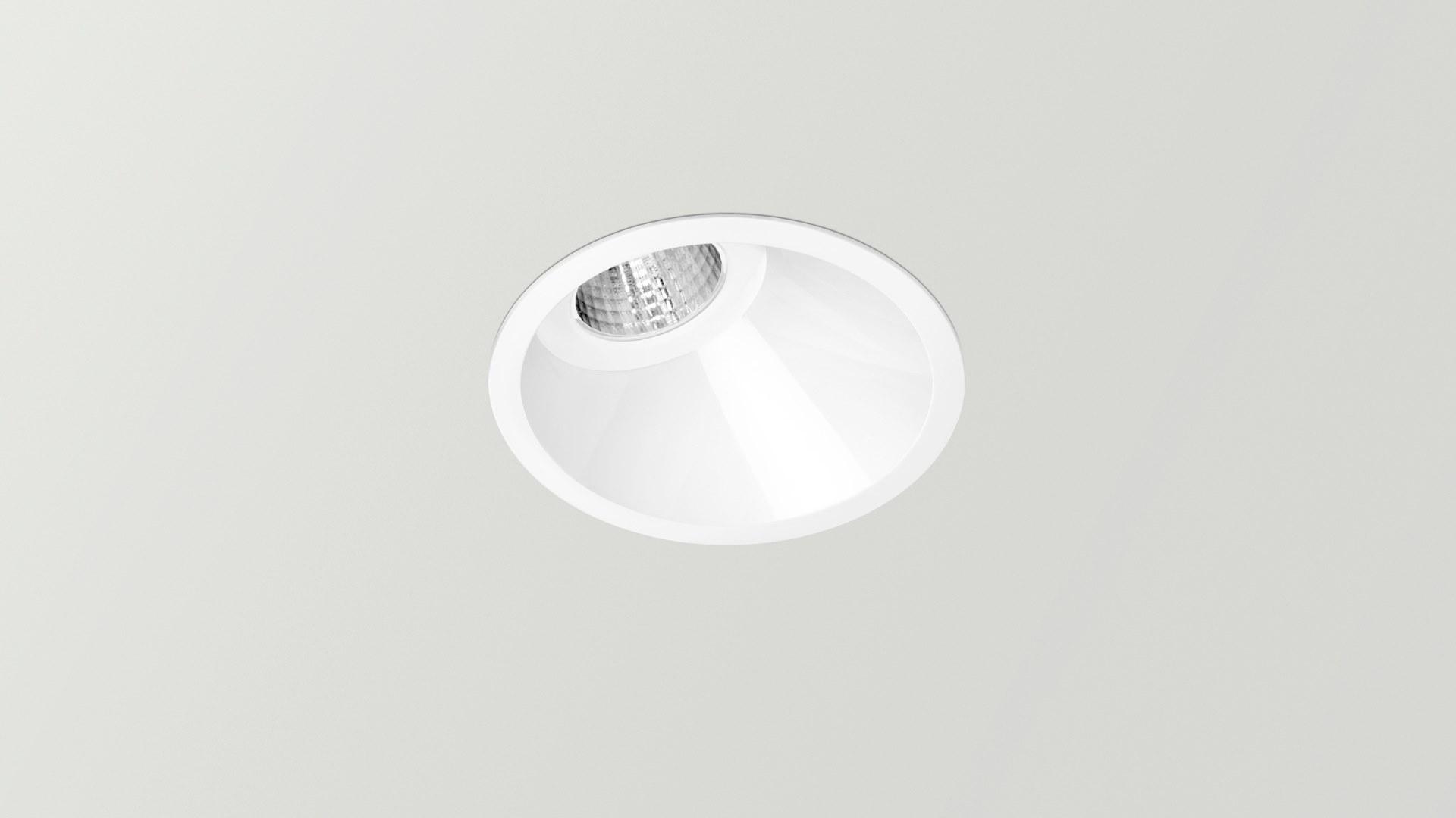 LED round recessed aluminium spotlight | Shot Light M Asymmetric by Arkoslight