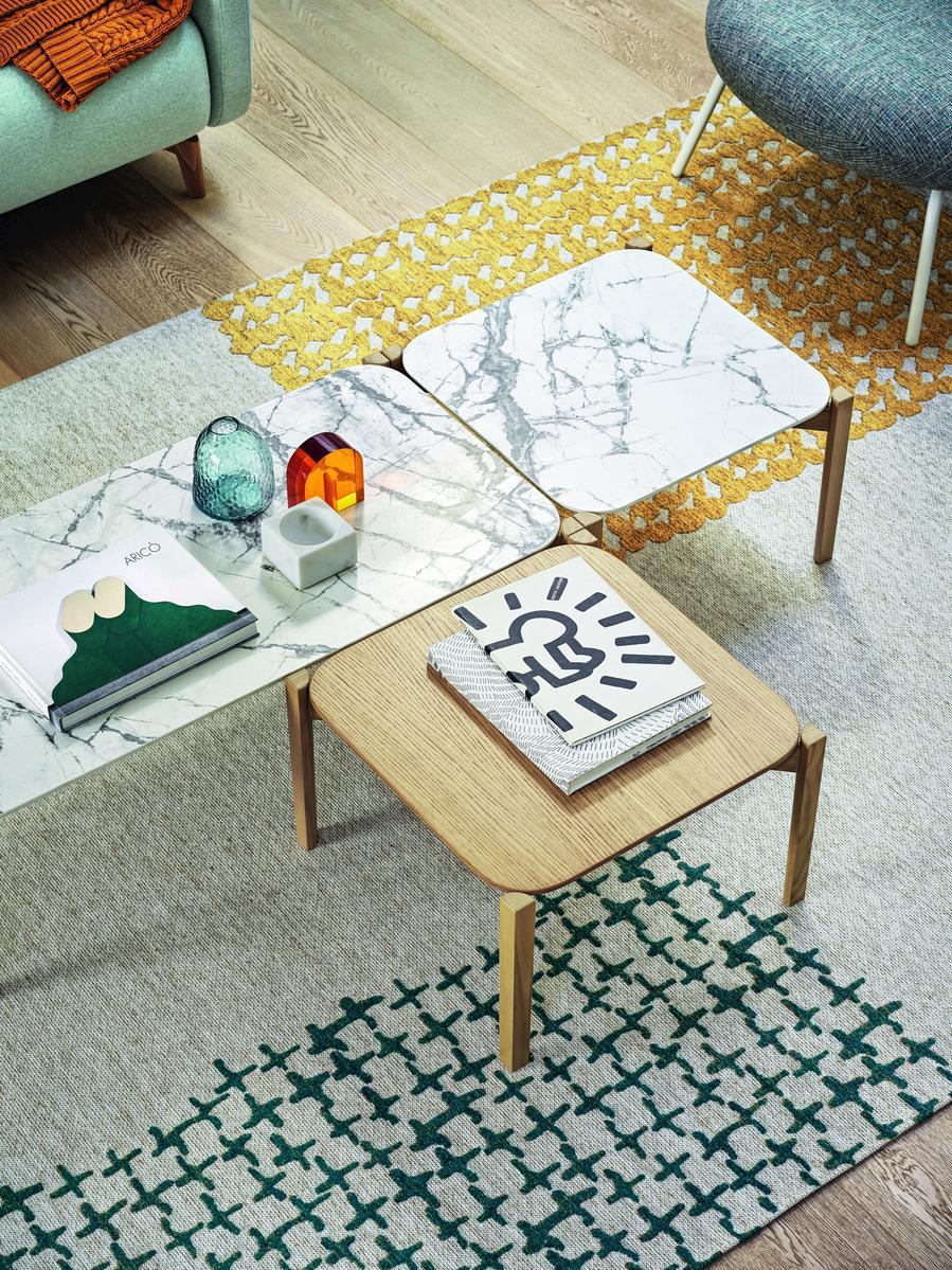 Square ceramic coffee table | Palette by Calligaris