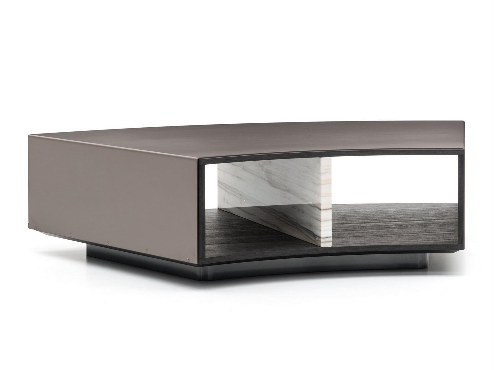 Low coffee table with storage space | Amber by Minotti