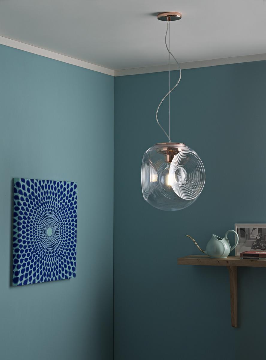 Fluorescent blown glass pendant lamp | Eyes by Fabbian