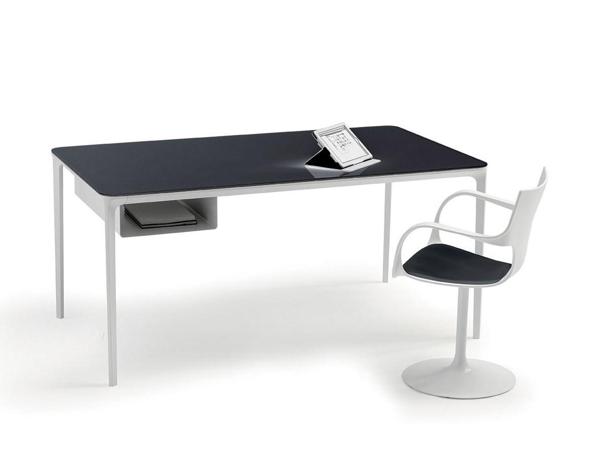 Rectangular glass writing desk | Slim Office by Sovet