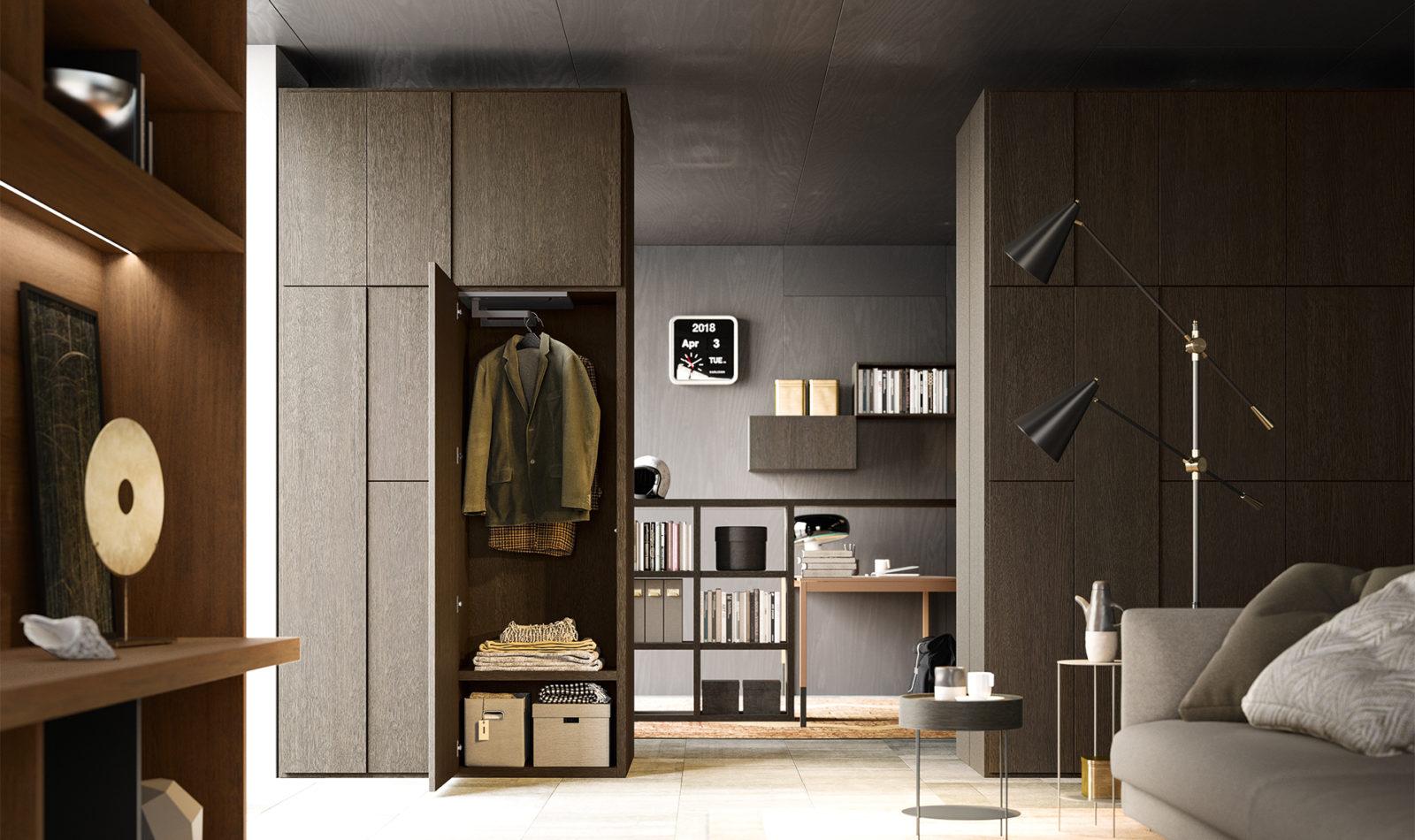 Modular wood storage wall | My Space by ALF Dafre