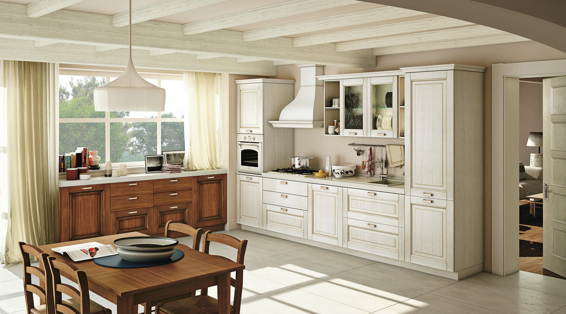 Wood kitchen with handles Creo kitchens Oprah