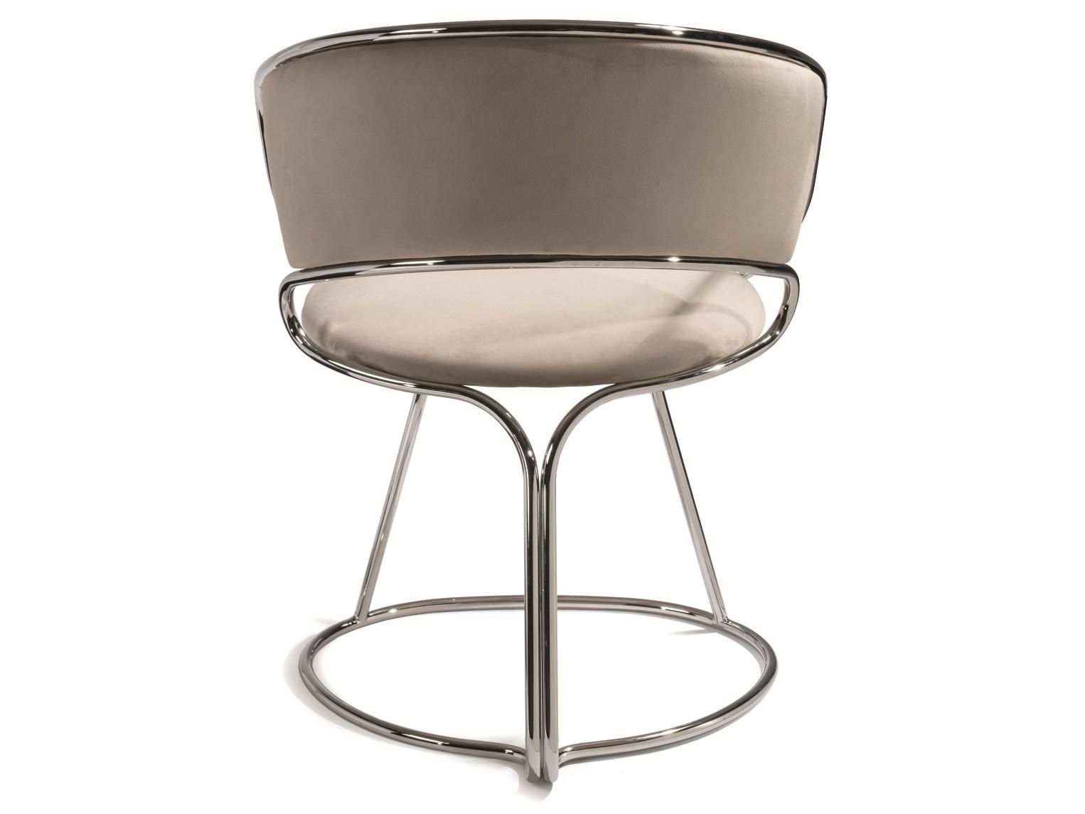 Upholstered metal easy chair with armrests | Eleanor by Visionnair