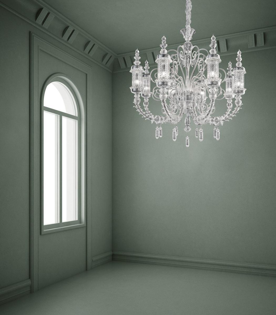 Glass chandelier with crystals | Bucintoro by Sylcom