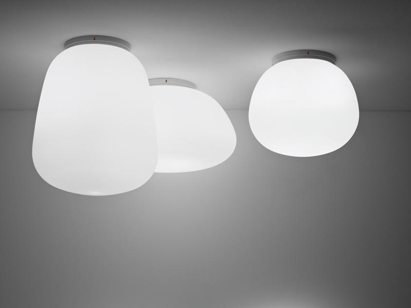 Glass ceiling lamp | Lumi Baka by Fabbian