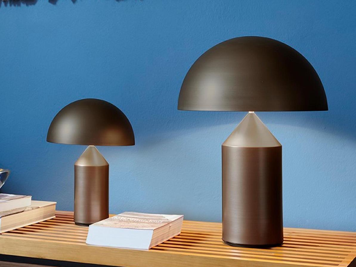 Bronze metal table lamp | Atollo Bronze by Oluce