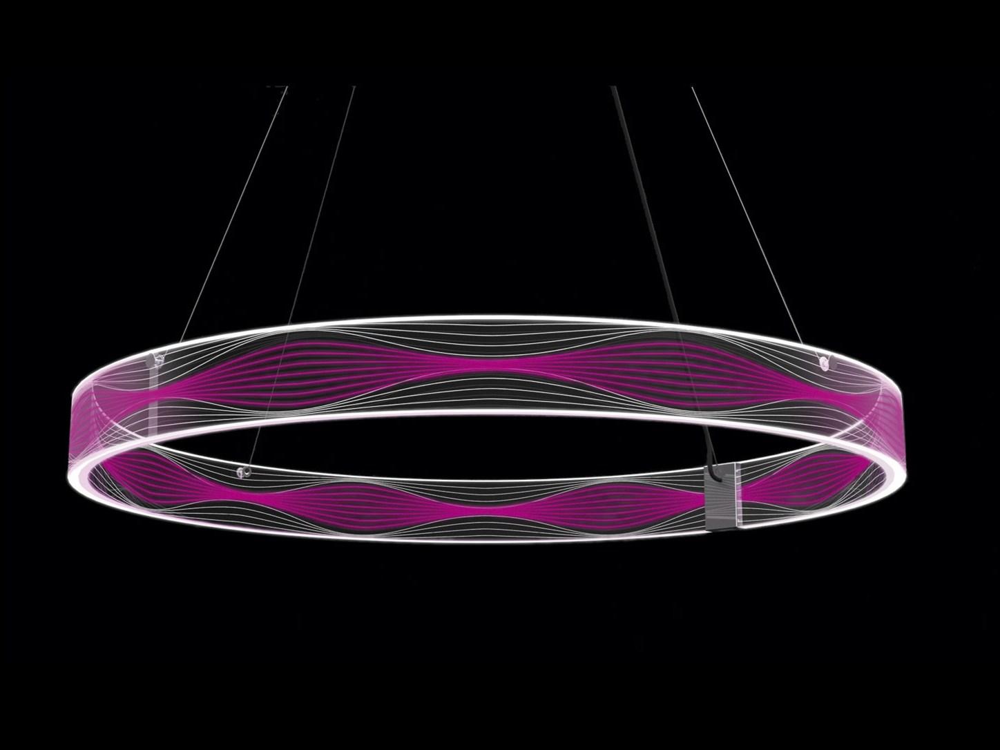 LED RGB acrylic glass pendant lamp | Cern by Sattler