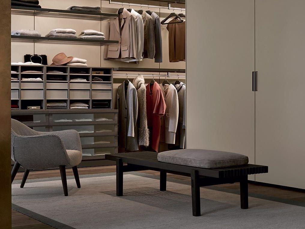 Wood veneer bench | Home Hotel by Poliform