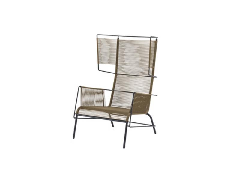 Garden armchair with footstool | Fifty by Ligne Roset