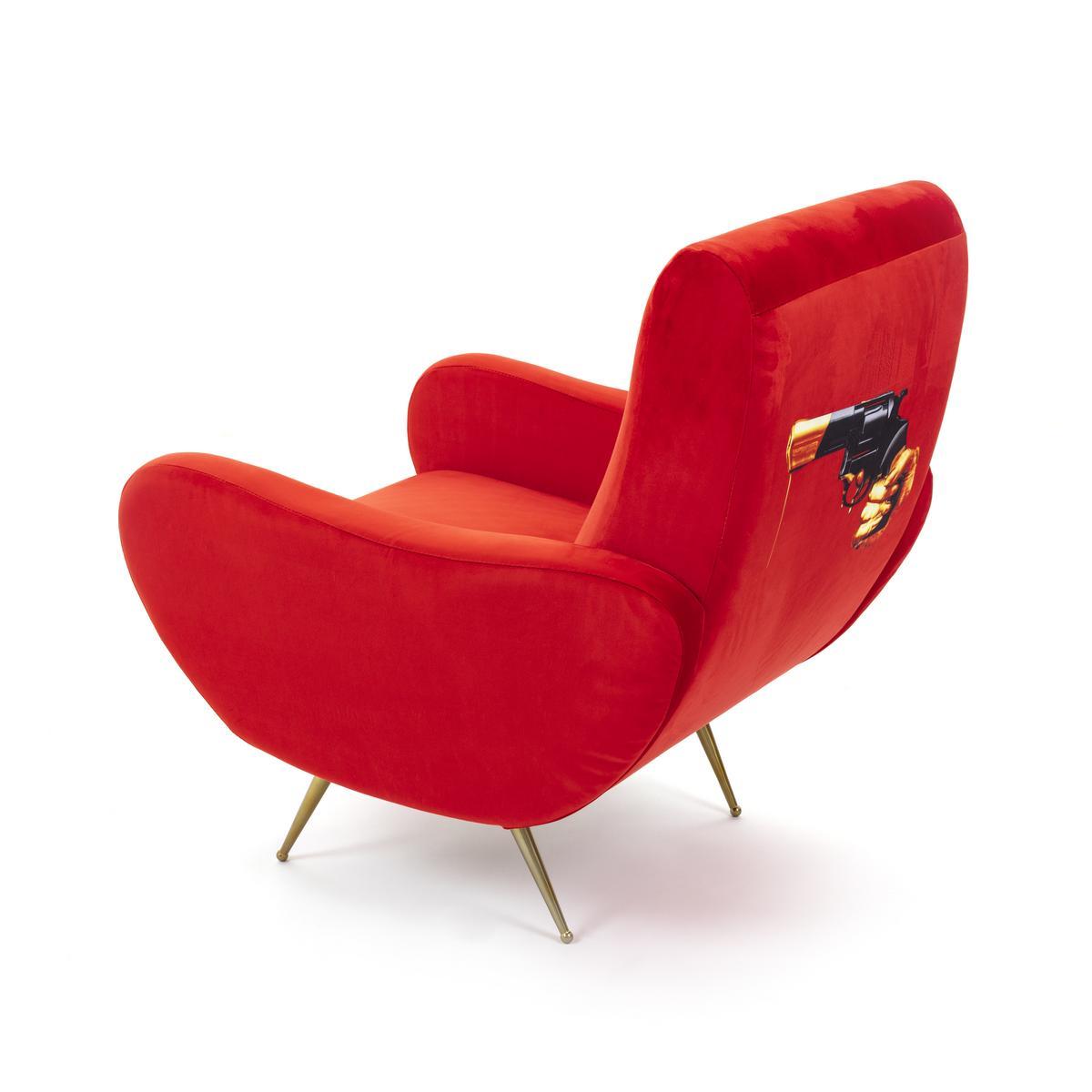 Fabric armchair with armrests | Revolver by Seletti