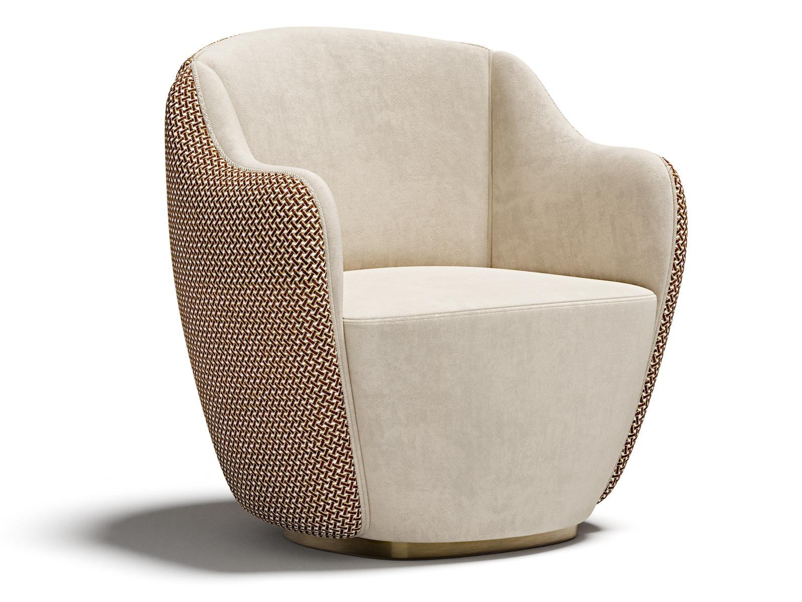 Upholstered fabric armchair with armrests | Audrey M by Capital Collection