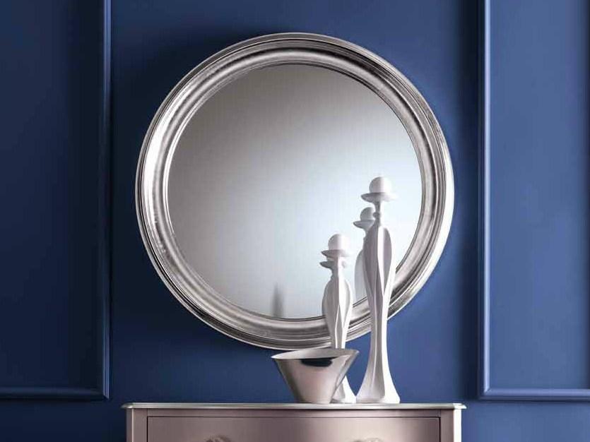 Wall-mounted framed round mirror | Luisa by Corte Zari