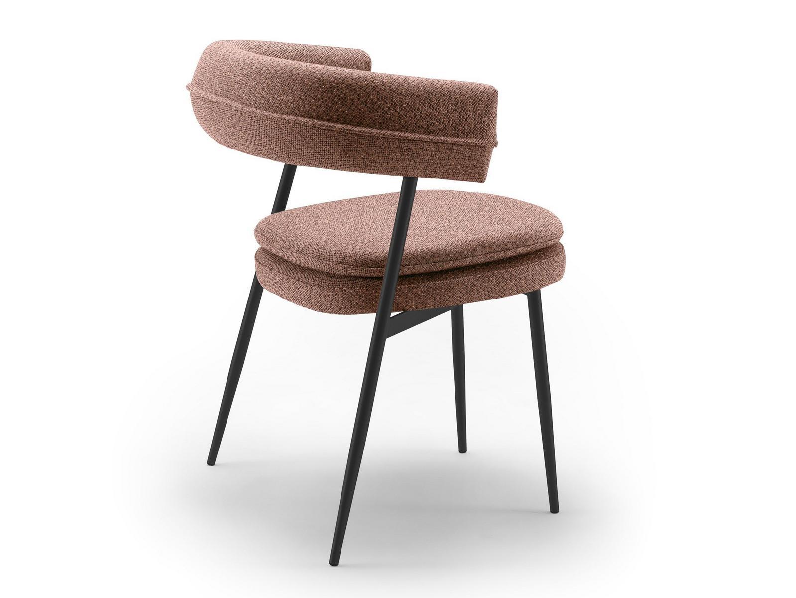 Upholstered fabric chair with armrests | Nena by Zanotta