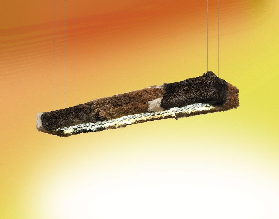 Direct-indirect light fur pendant lamp | D-rabbit by Dark