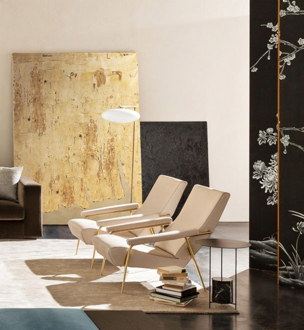 Fabric armchair | D.153.1 by Molteni