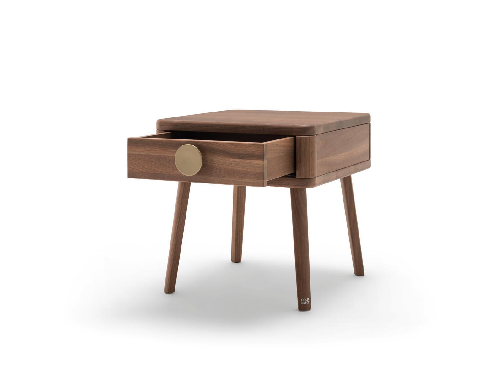 Wooden bedside table with drawers | 916 by Rolf Benz