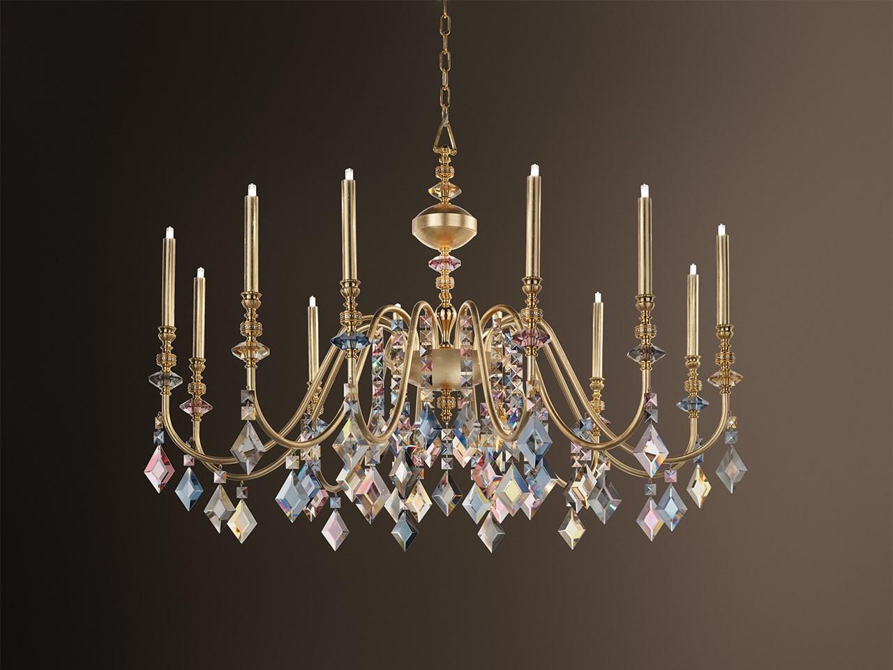 Metal chandelier with crystals | Chic 12/ Chic 5 by Masiero