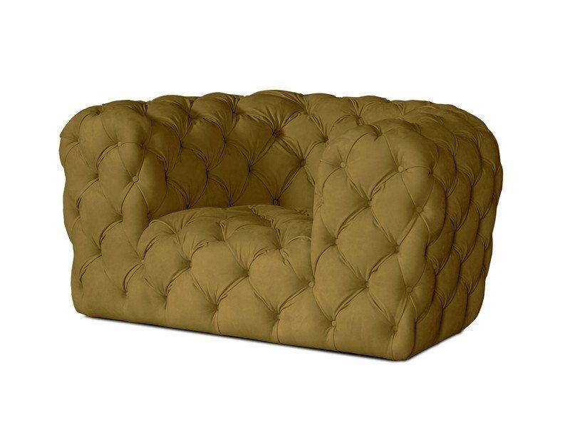 Tufted leather armchair with armrests | Chester Moon by Baxter