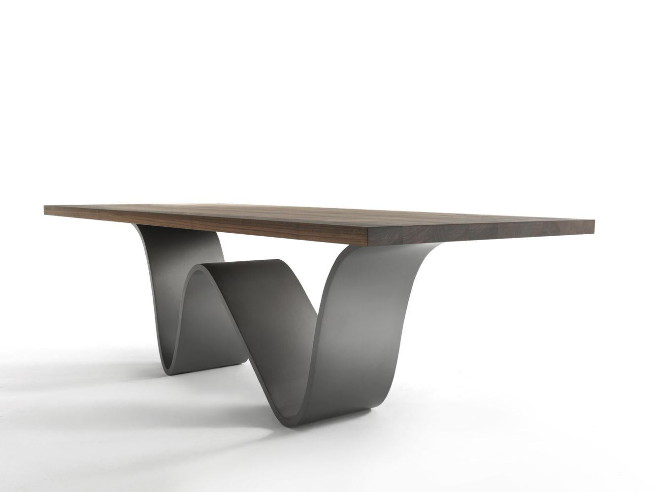 Rectangular wood table | Bree e Onda by Riva 1920