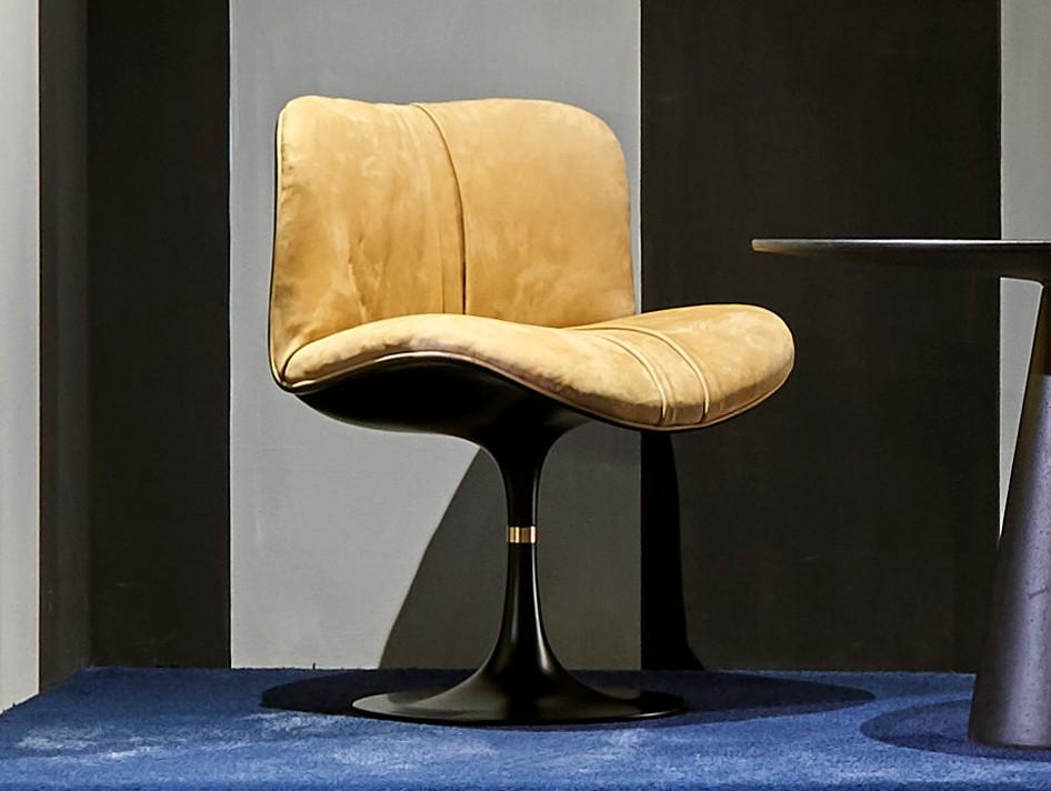 Swivel upholstered nabuk chair | Marilyn by Baxter