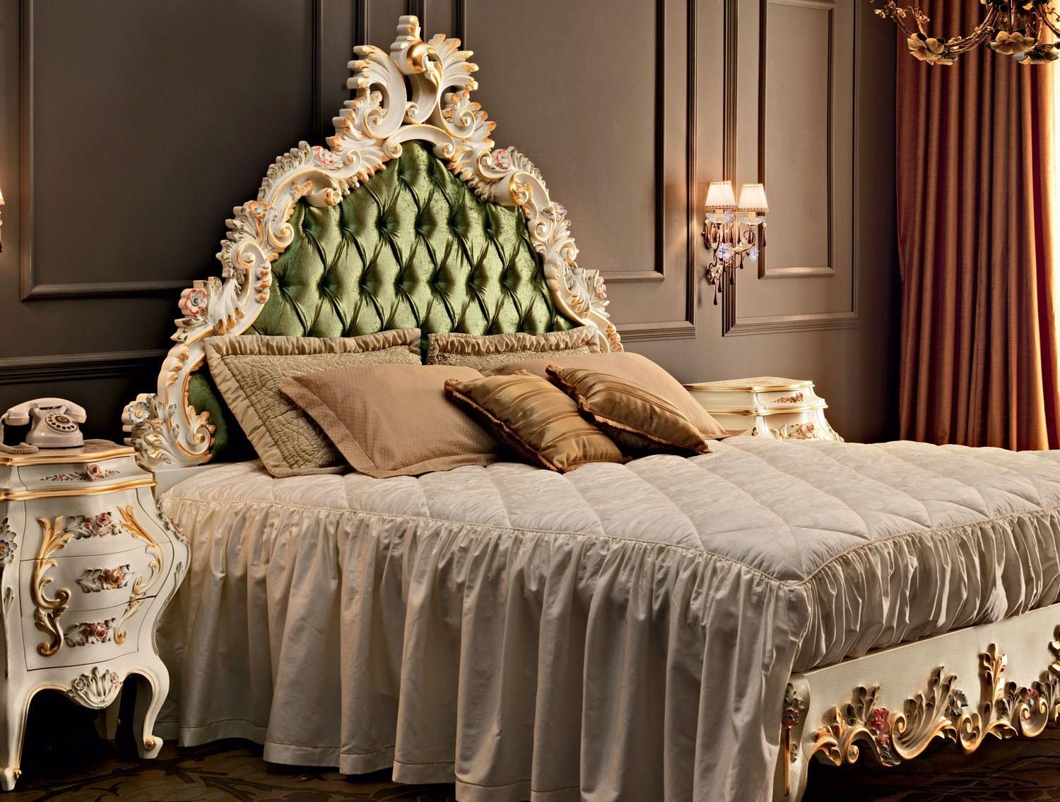 Double bed with upholstered headboard | 11207 by Modenese Gastone