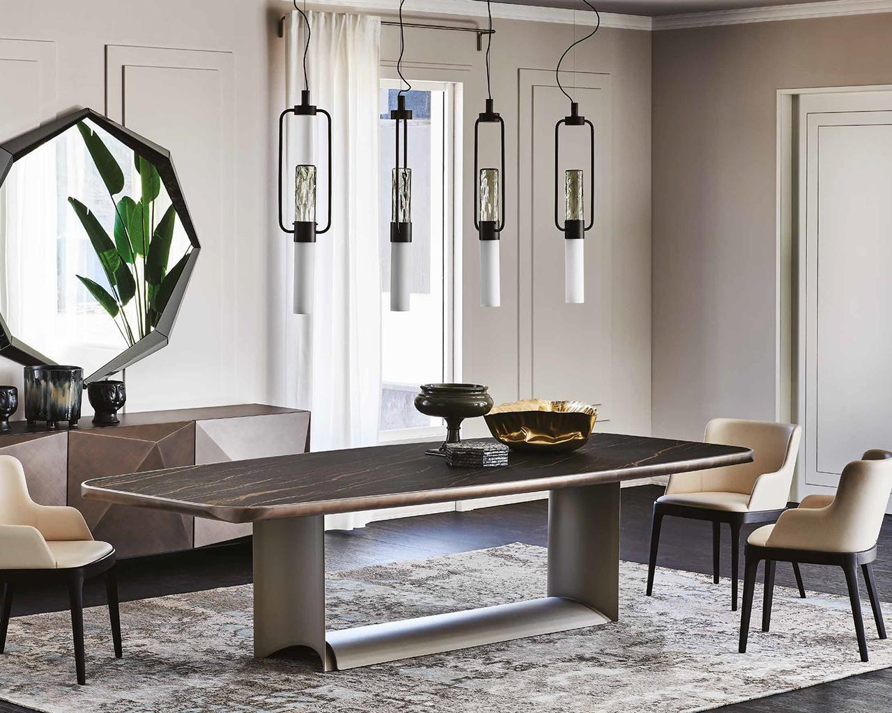 Oval metal table | Dragon by Cattelan Italia